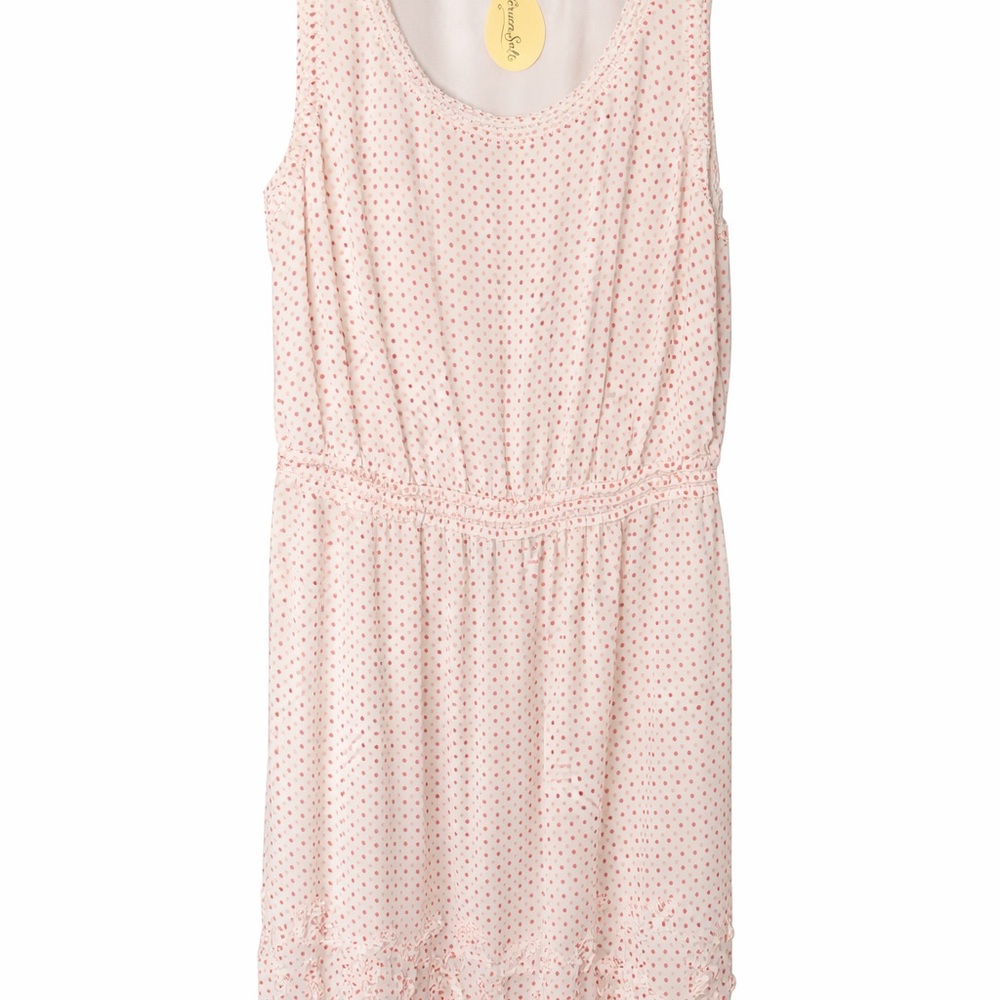 Max Studio Pink Polka Dot Midi Dress